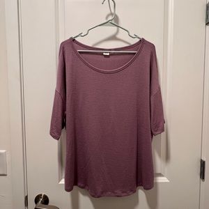 Gap Soft Half Sleeve Purple Top